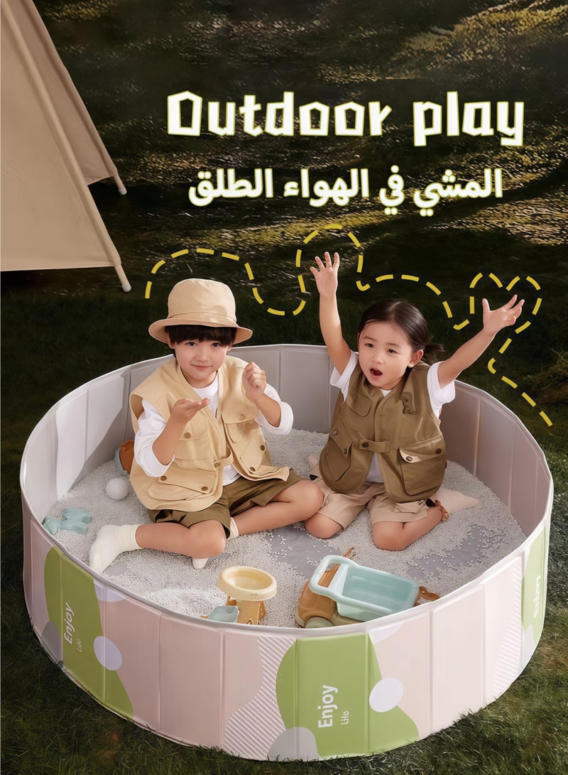 Jubilin Foldable Ball Pit Pool Kids Sand and Water Table Portable Sandbox Swimming Pool Indoor Outdoor Play Activity Center 47 Inches,Grey - Image 4